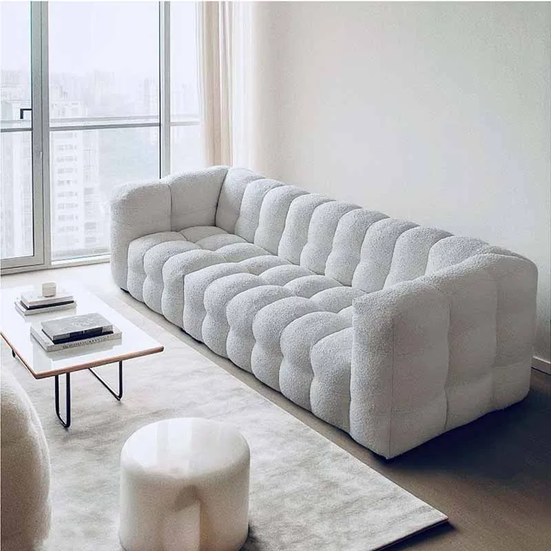 

Modern Comfortable Double Sofas Cheap Lazy Relax Recliner Living Room Sofa Floor Loveseat White Divano Soggiorno Furniture