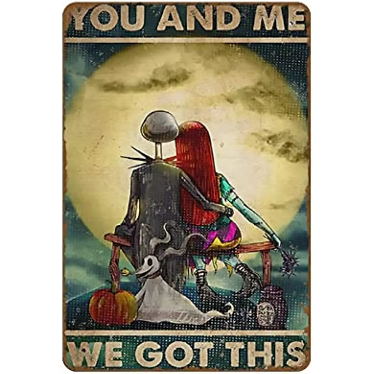 You And Me We Got This Nightmare Before Christmas Novelty Retro Metal Tin Sign Plaque Bar Cafe Home decor Plate Wall Art sign