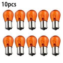 10Pcs 21W Amber Indicator Bayonet Base Lamp Turn Signal Car Light Car Interior Bulb Auto Dashboard Warning Indicator
