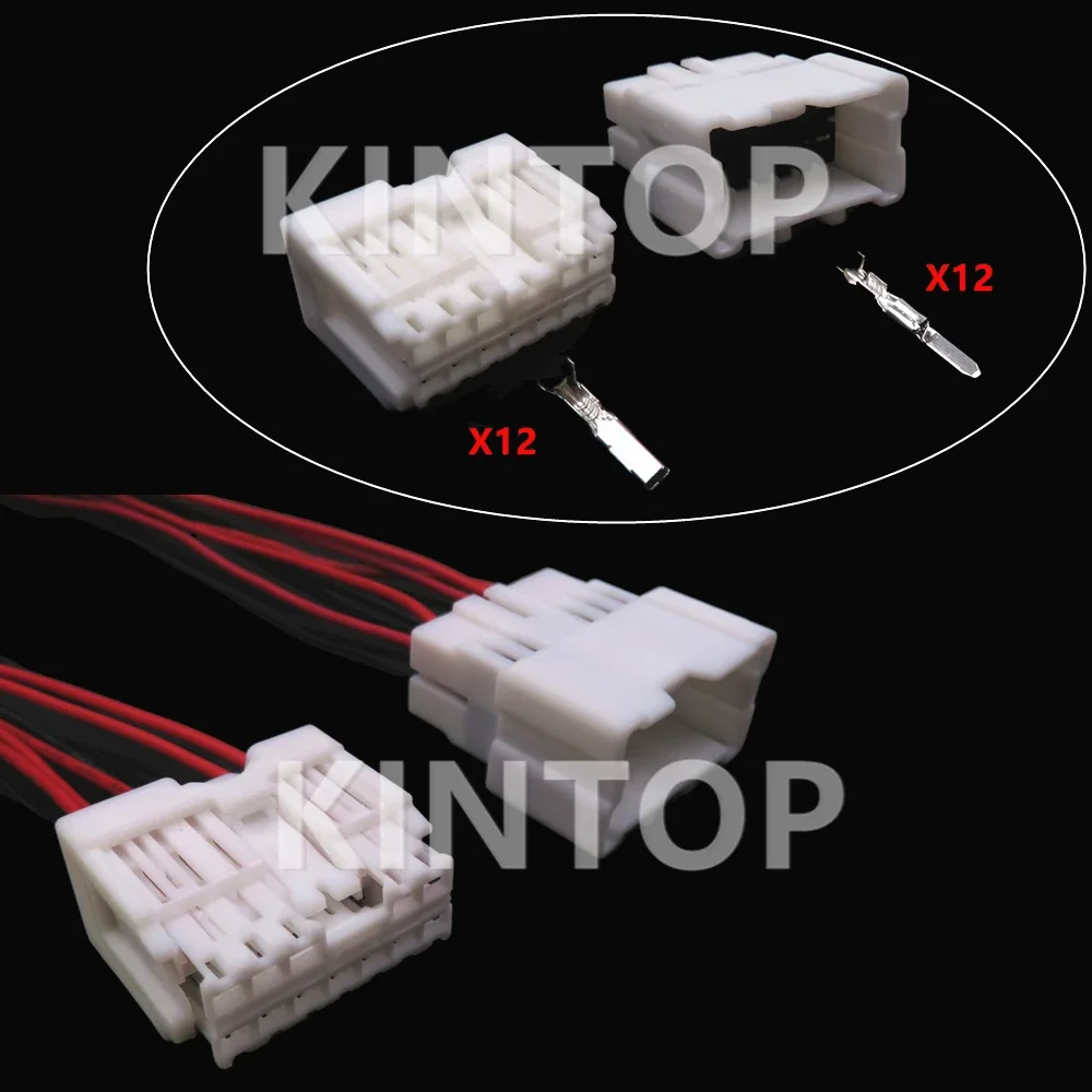 

Комплект из 12-контактных разъемов для автомобильного кондиционера, пластиковый корпус, разъем для подключения проводки стеклоподъемника 1674122-1 6098-6980 1674119-1 6098-6954