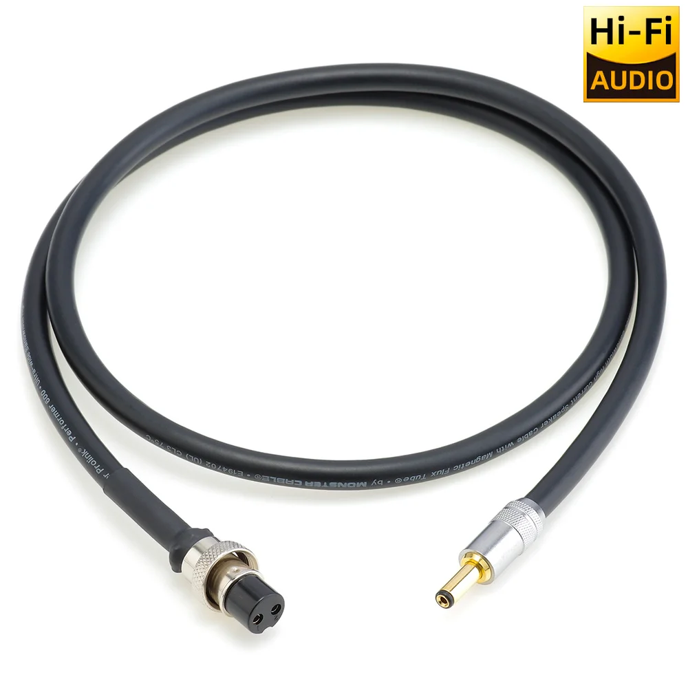 ▲ Hifi Pro DC Power Cable OFC 2x12AWG 5.5mm 2.1 2.5 Gold Plated Plug GX16-2 Aviation Plug HIFI Linear  Power Supply Cable Audio