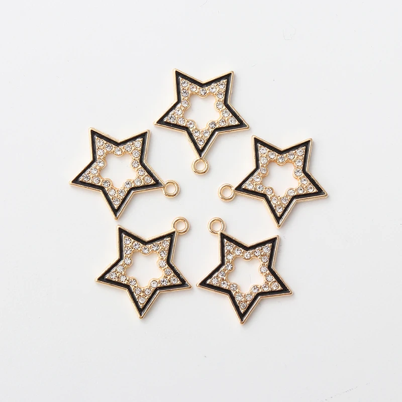 10pcs New Fashion Star Enamel Charms Enjoy Universe Pendants For Making Handmade DIY Findings Jewelry Accessories Necklace Craft