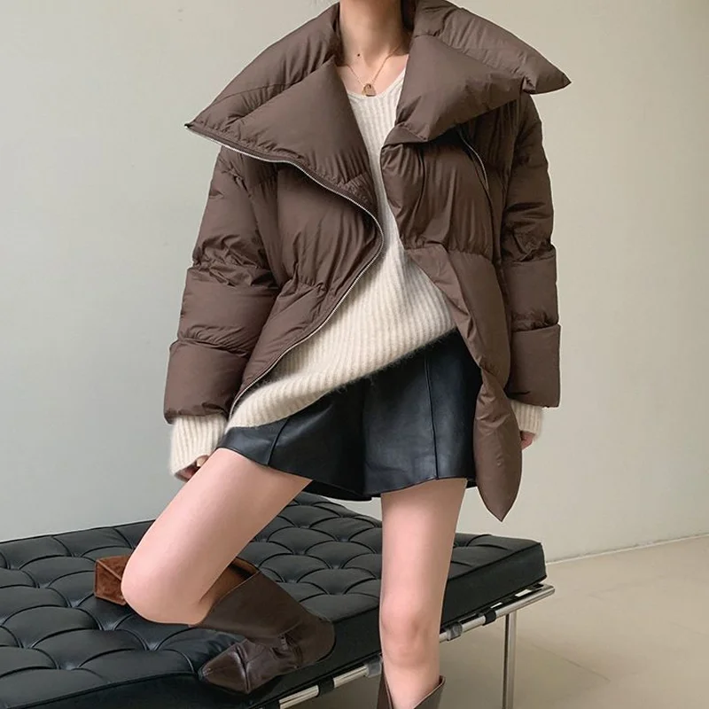 2024 New Korean Puffer Jacket Winter Warm Women Clothes Oversized Cotton Padded Coat Female Outwear