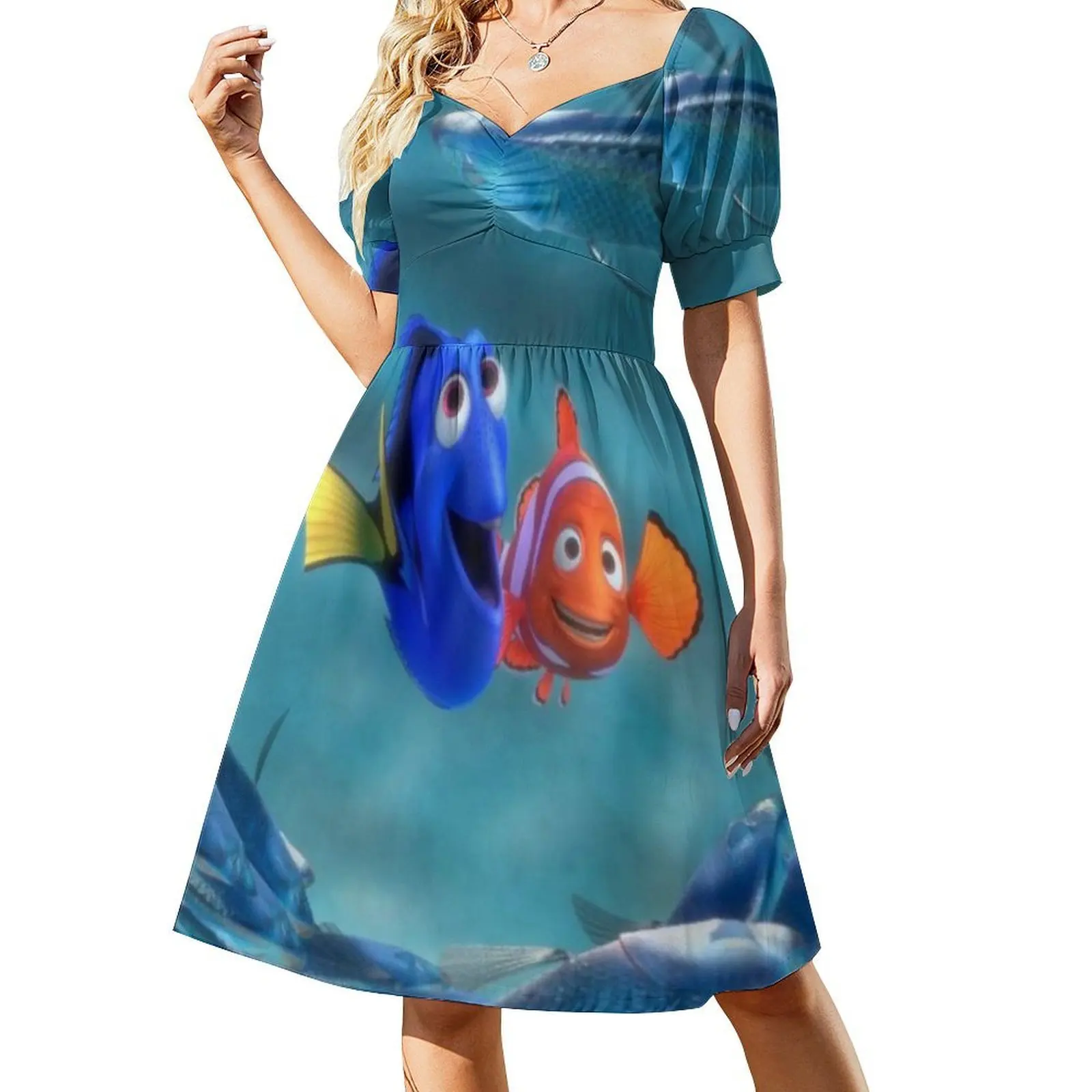 3 # فستان عطلة مثير 131022 للنساء على الشاطئ وحفلات أعياد الميلاد فستان قصير للعثور على مشهد قرش بروس فستان القرش للفتيات #2