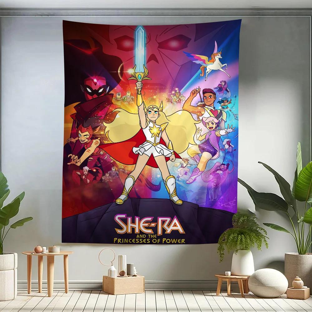 She Ra and The Princesses of Power Hanging Bohemian Tapestry Hanging Tarot Hippie Wall Rugs Dorm Wall Hanging Home Decor