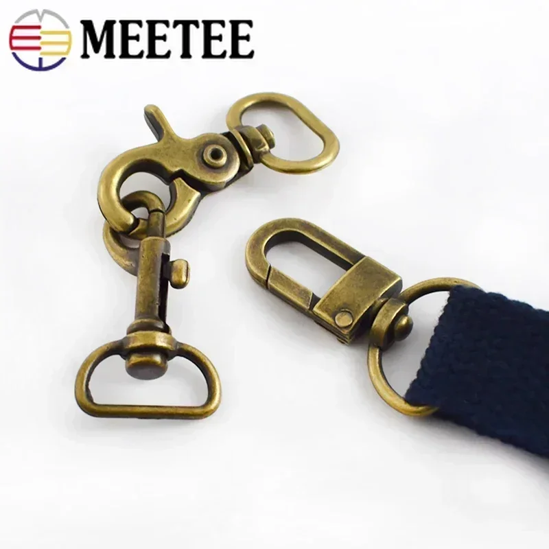 10/20Pcs Bronze Metal Lobster Buckle Swivel Trigger Snap Cilp Clasp Carabiner Hook Bag Belt Strap Hanger Hardware Accessories