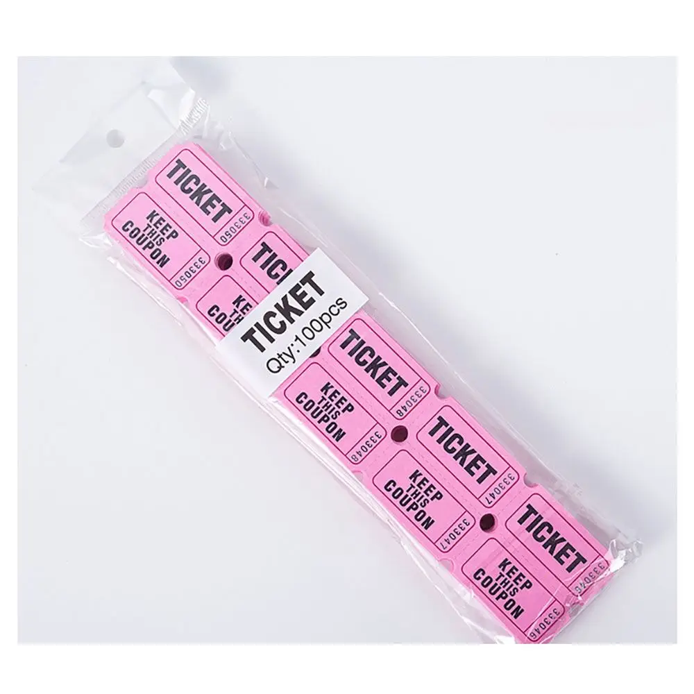 200Pcs For Classroom Raffle Tickets Drink Events Single Paper Labels Celebration Event Tickets Colorful Bulk Lottery