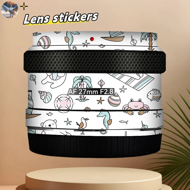 for seven craftsmenAF27F2.8 Camera Lens stickers, precision cut wear-resistant protective film, DIY skin