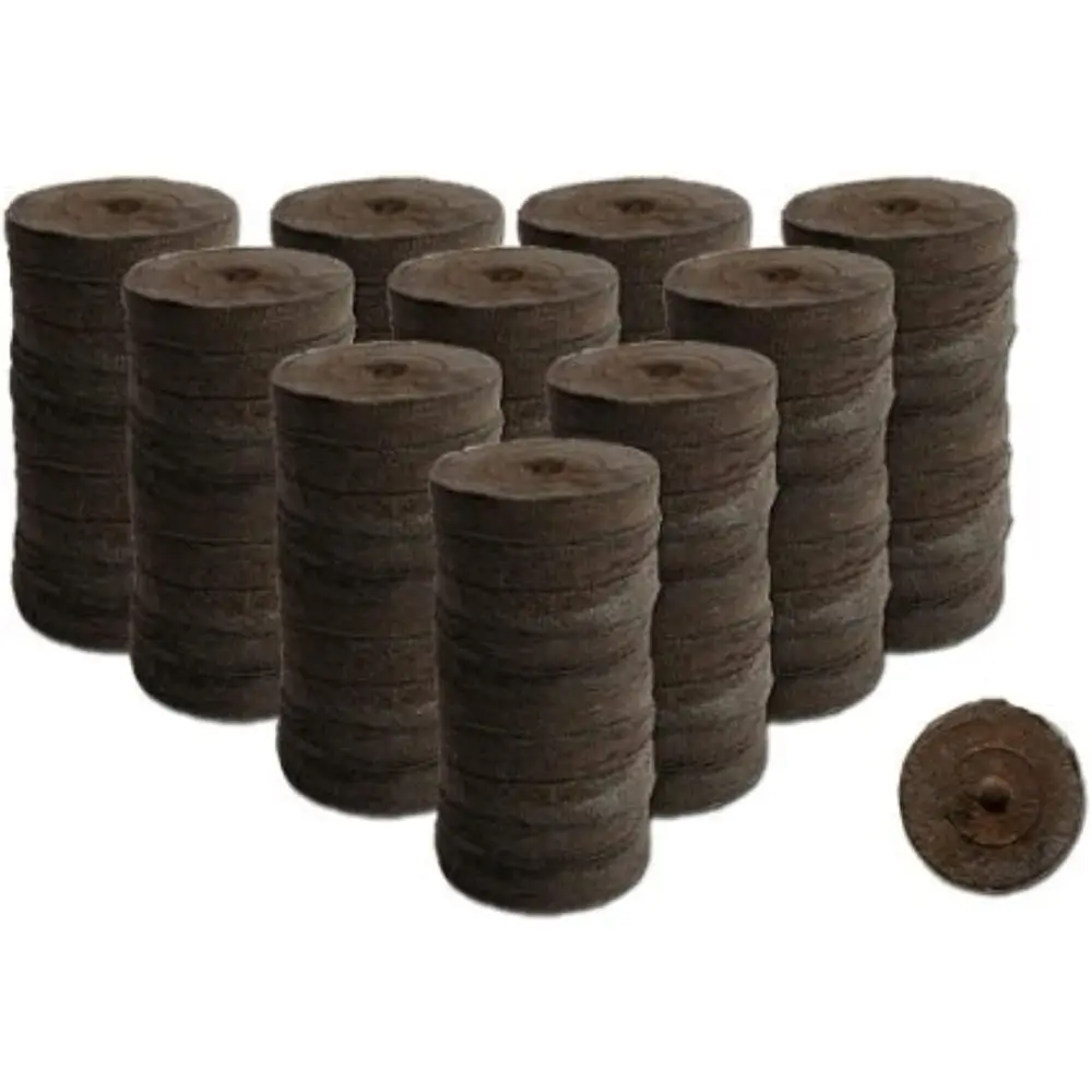 100 Count - 30 MM Peat Soil Pellets Seeds Starting Plugs: Indoor Seed Starter - Start Planting Indoor Transplanting to Garden or