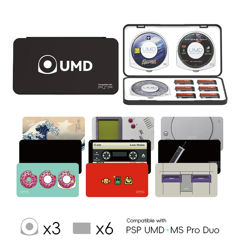 UMD Game Card Case for PSP 1000/2000/3000 & Vita, SD/M2/MS Pro Duo
