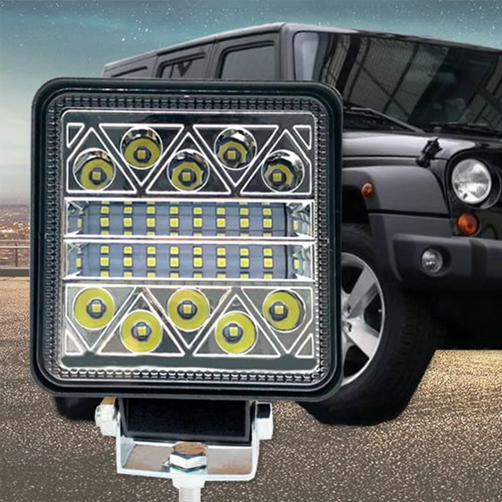 2 szt. 4 Cal 102W listwa świetlna LED robocza terenowy listwa świetlna LED terenowy do ciężarówki SUV do ciągnika Jeep światła przeciwmgielne okrągłe