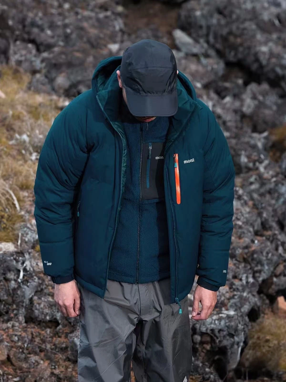 

Waterproof Outdoor Climbing down Jaet Hooded Stand Collar Detachable Self Storage Men's Thiened White Du down Vest