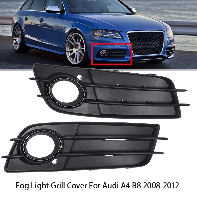 Left Right Front Bumper Lamp Trim Cover Grill Cover Accessories For  A4 B8 2008-2012 8K0807681C 8K0807682C