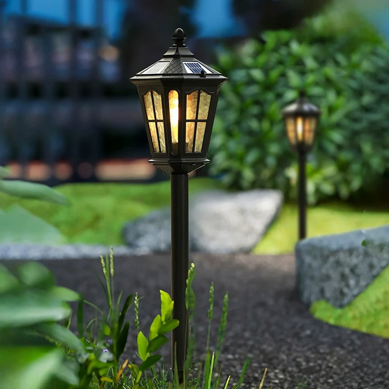 Premium Outdoor Waterproof Lawn Path Lights Solar Panels High-Brightness LEDs Die-Cast Aluminum Housing for Modern Home Garden
