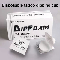 24Pcs Tattoo Disposable Dip Foam Sponge Caps Cups for Needle and Tip Rinse Dip Clean Tattoo Cartridge Needle tattoo accessories