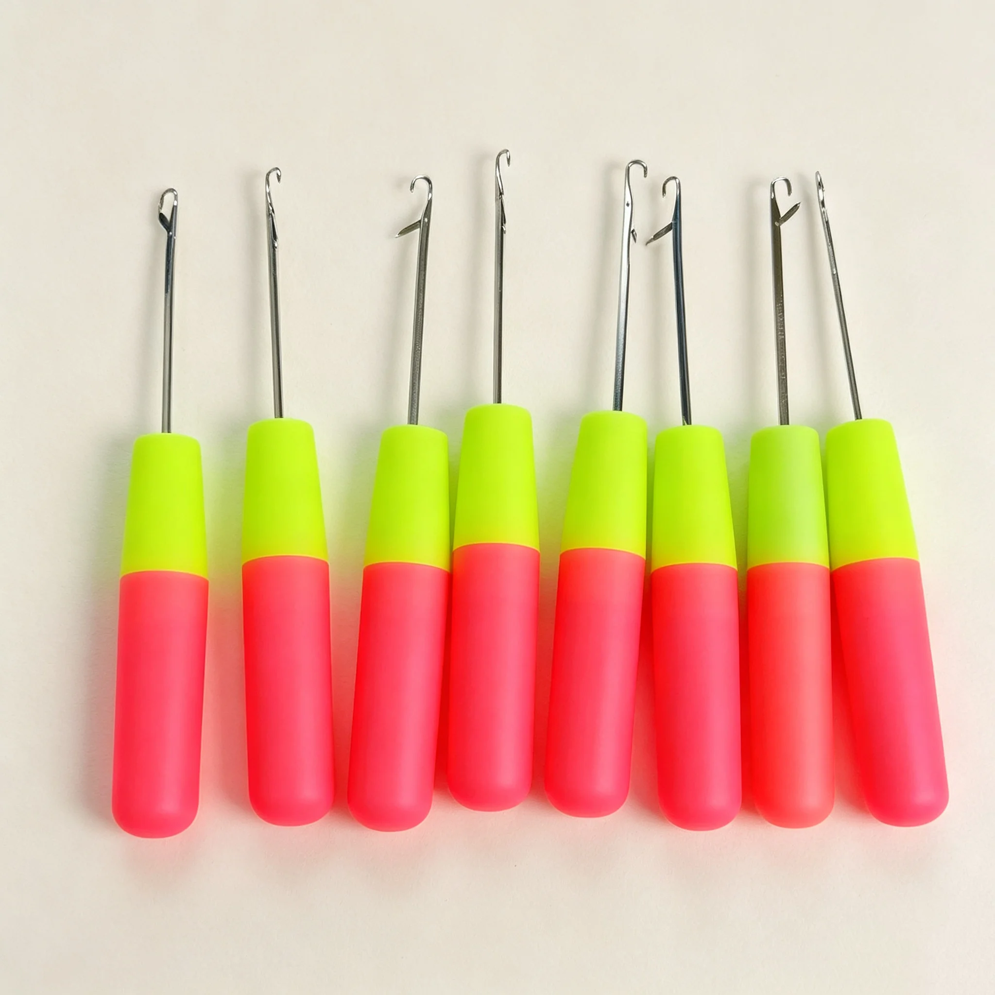1/2/3/5/10PCSPlastic Handle Latch Hook Crochet Needle,Pull Hair Needle For Micro Link Hair Extensions Wig Making Hair Styling