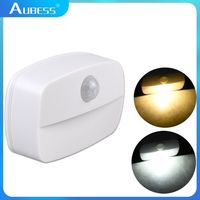 Aubess MINI LED Night Lights Wireless PIR Motion Auto Sensor Multiple Scenes Hallway Closet Stair Room Lamps Toilet Bookcase