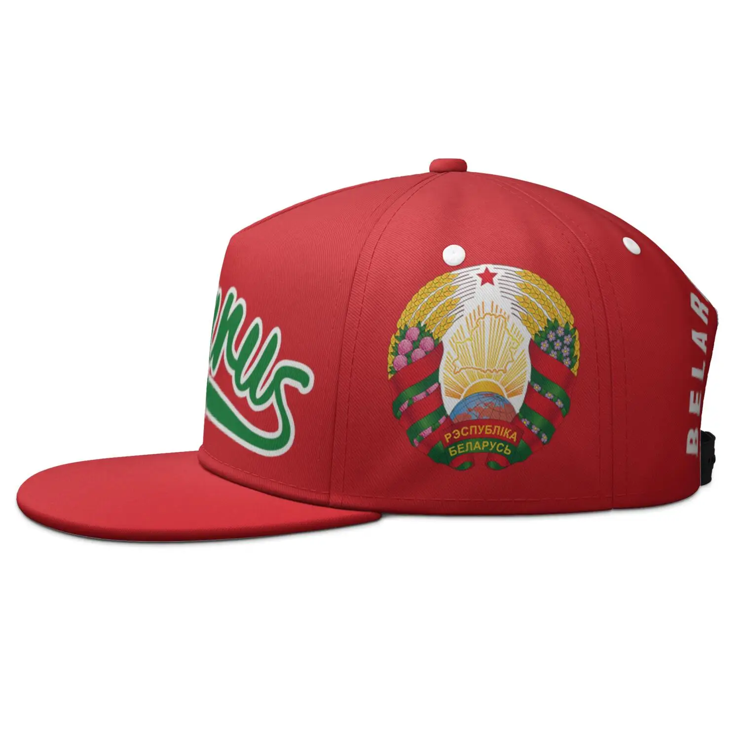 Belarus free custom made name number Logo Flat Brimmed Cap country diy russian nation flag Belarusian photo Hip-hop Hat