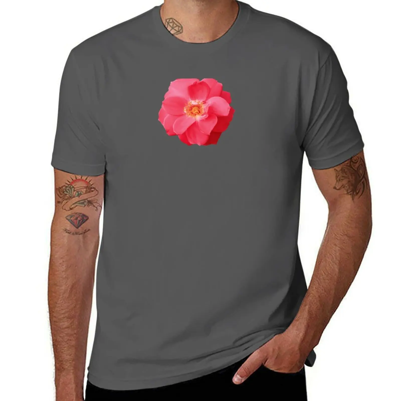 

RED ROSE T-Shirt All Weather Casual Short Sleeve