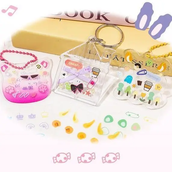 24 Sheets Stickers Cute Cartoon Mini Stickers Animal Ears  Expressions Hand Tent Goo Card