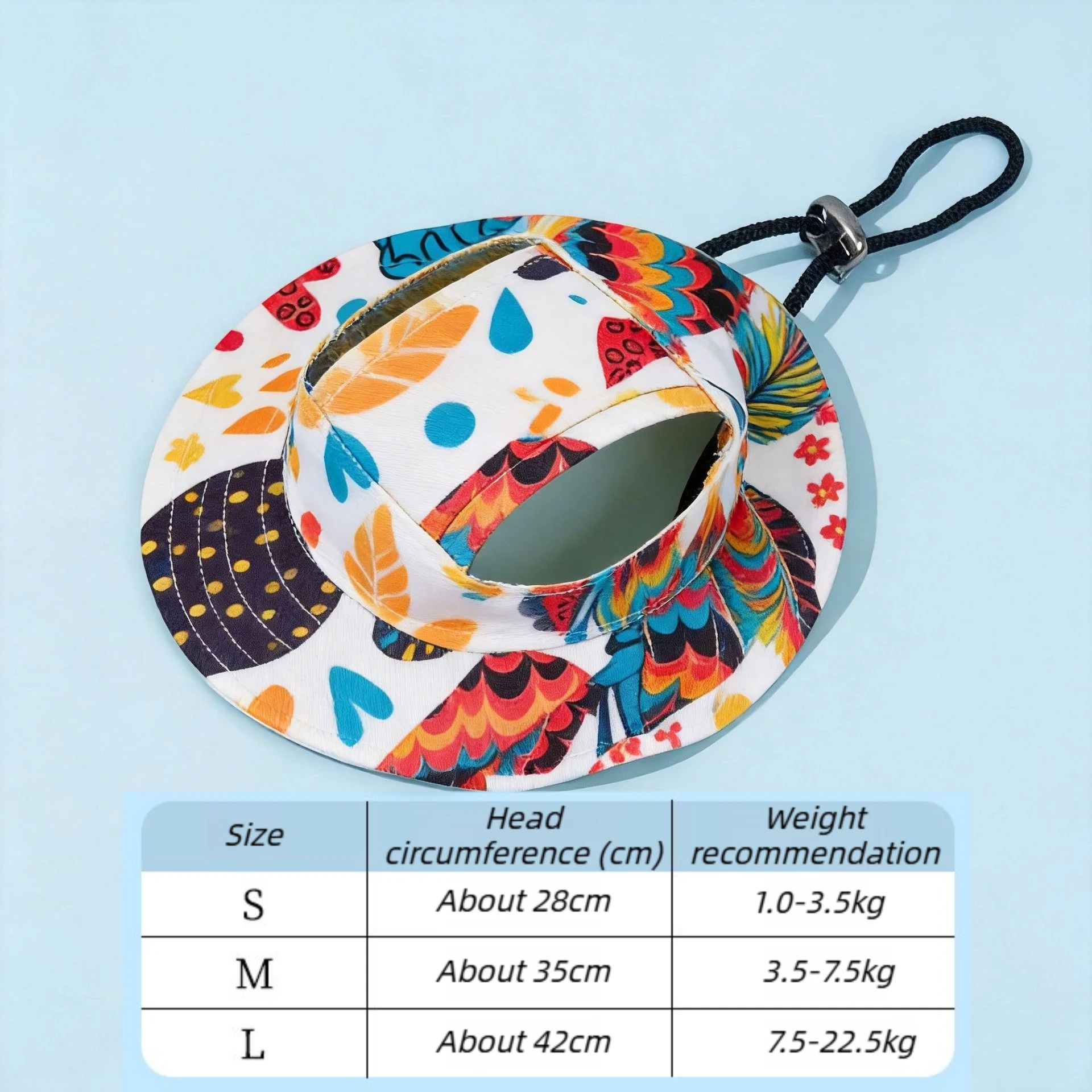 Bedruckte Hunde-Mütze Verstellbare Kappe für Kleine und Mittlere Welpen Hunde Mops Corgi Dackel Outdoor-Spaziergang Foto-Party Kostüm-Accessoire