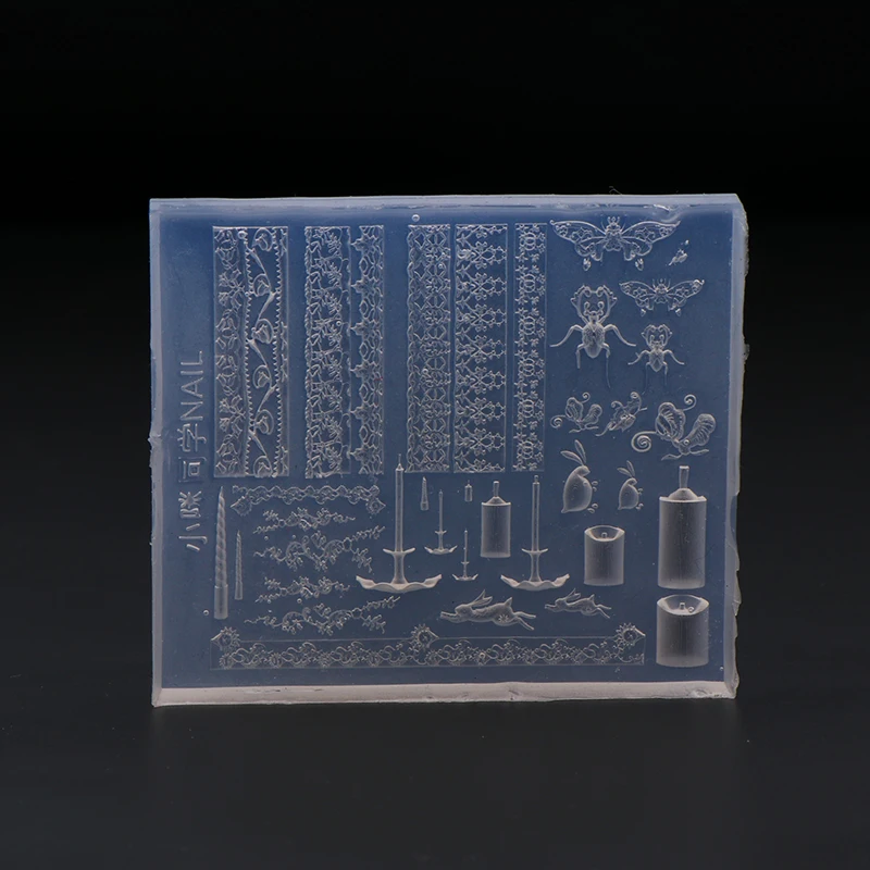 سيليكون 3D الخيال الفرنسية الدانتيل مسمار العفن مسمار الفن الديكور DIY تصميم شفاف مانيكير قالب الحلو فراشة مسمار العفن