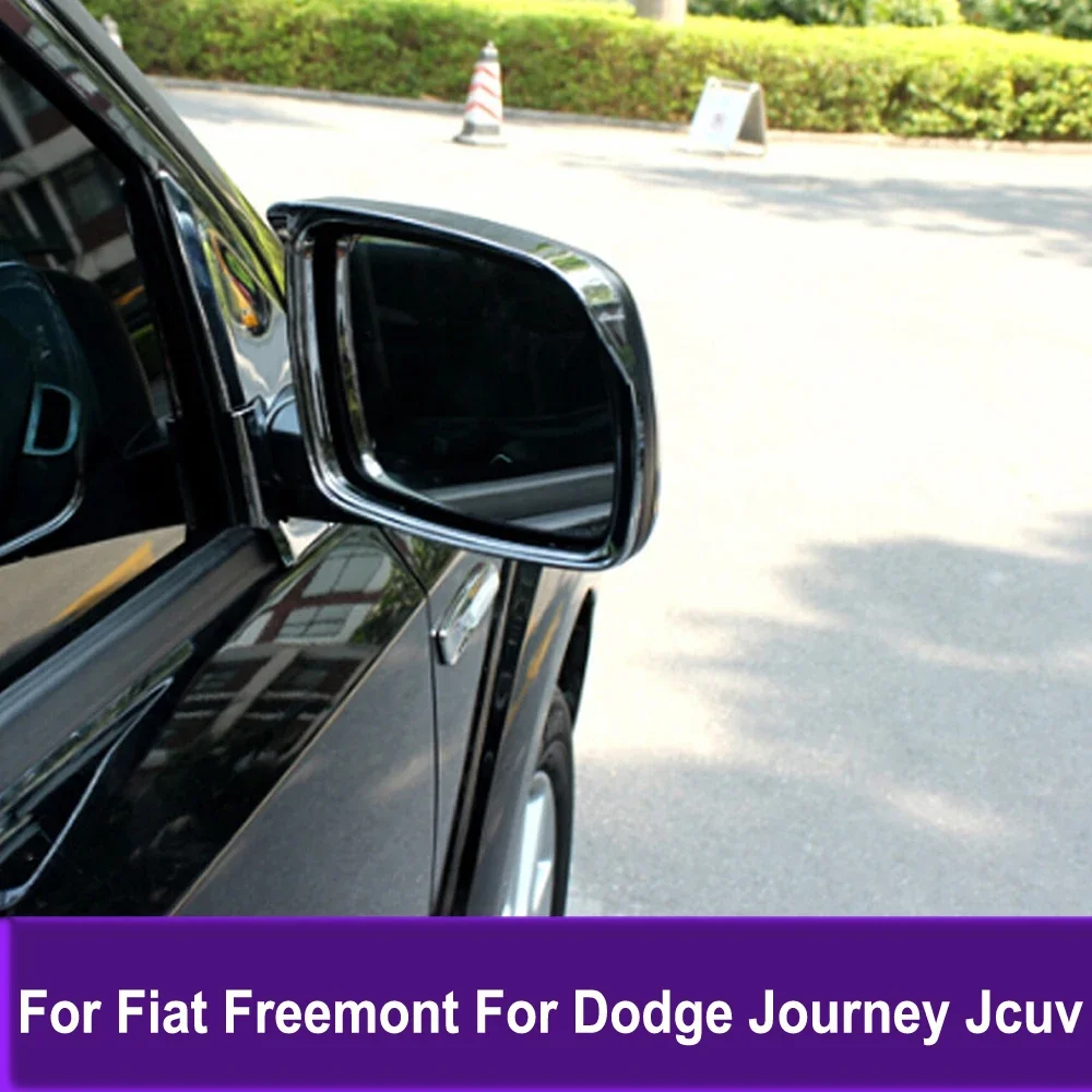 

Chrome Door Rearview Mirror Sun Rain Guard Shield Cover For Fiat Freemont For Dodge Journey Jcuv 2013-2020 Trim Accessories
