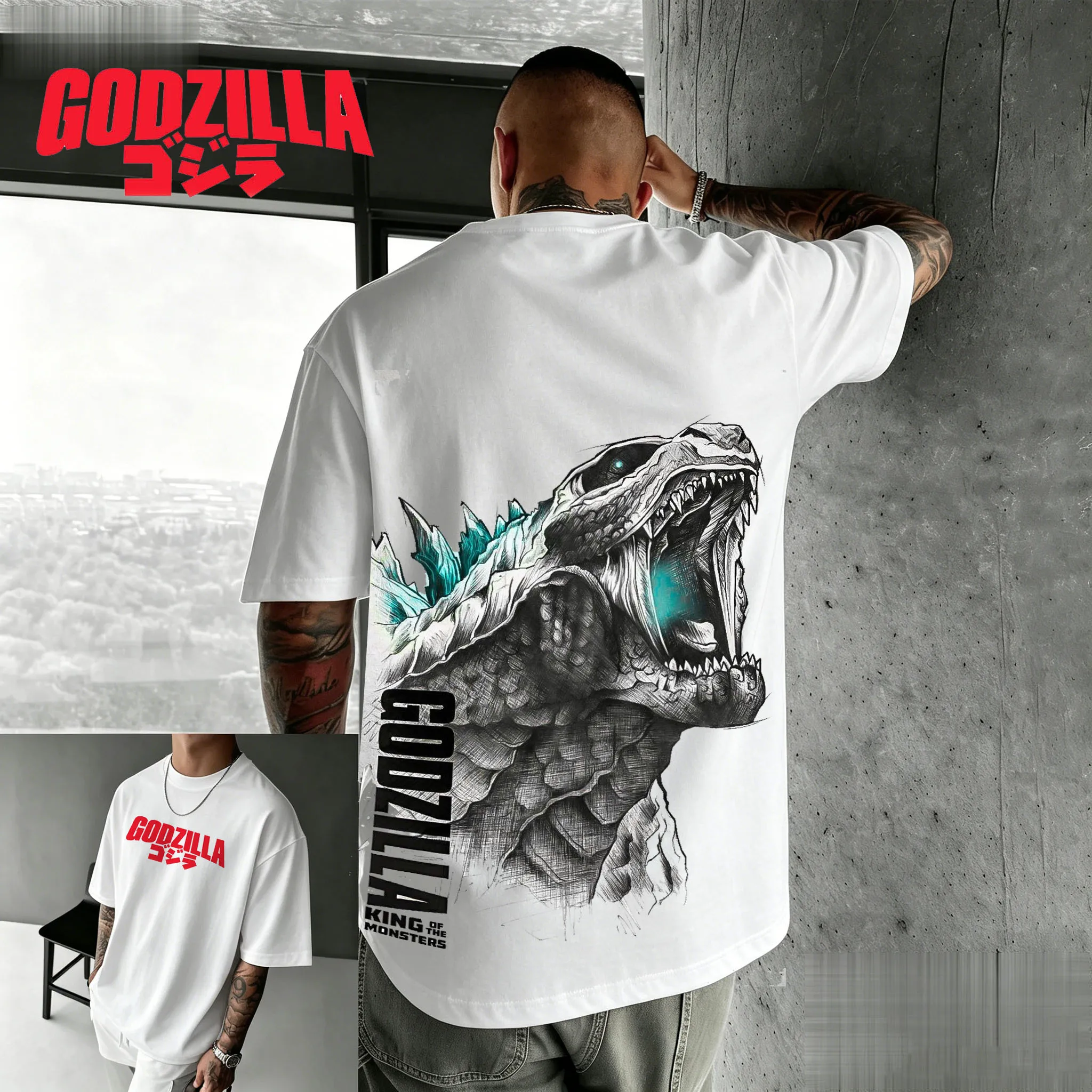 nova-camiseta-retro-americana-de-algodao-com-estampa-de-godzilla-manga-curta-adequada-para-homens-e-mulheres-estilo-casual-de-rua