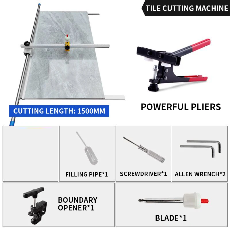 1500MM/800MM Tile cutting push knife, rock slab boundary opener, high-precision manual push and pull floor tile special knife