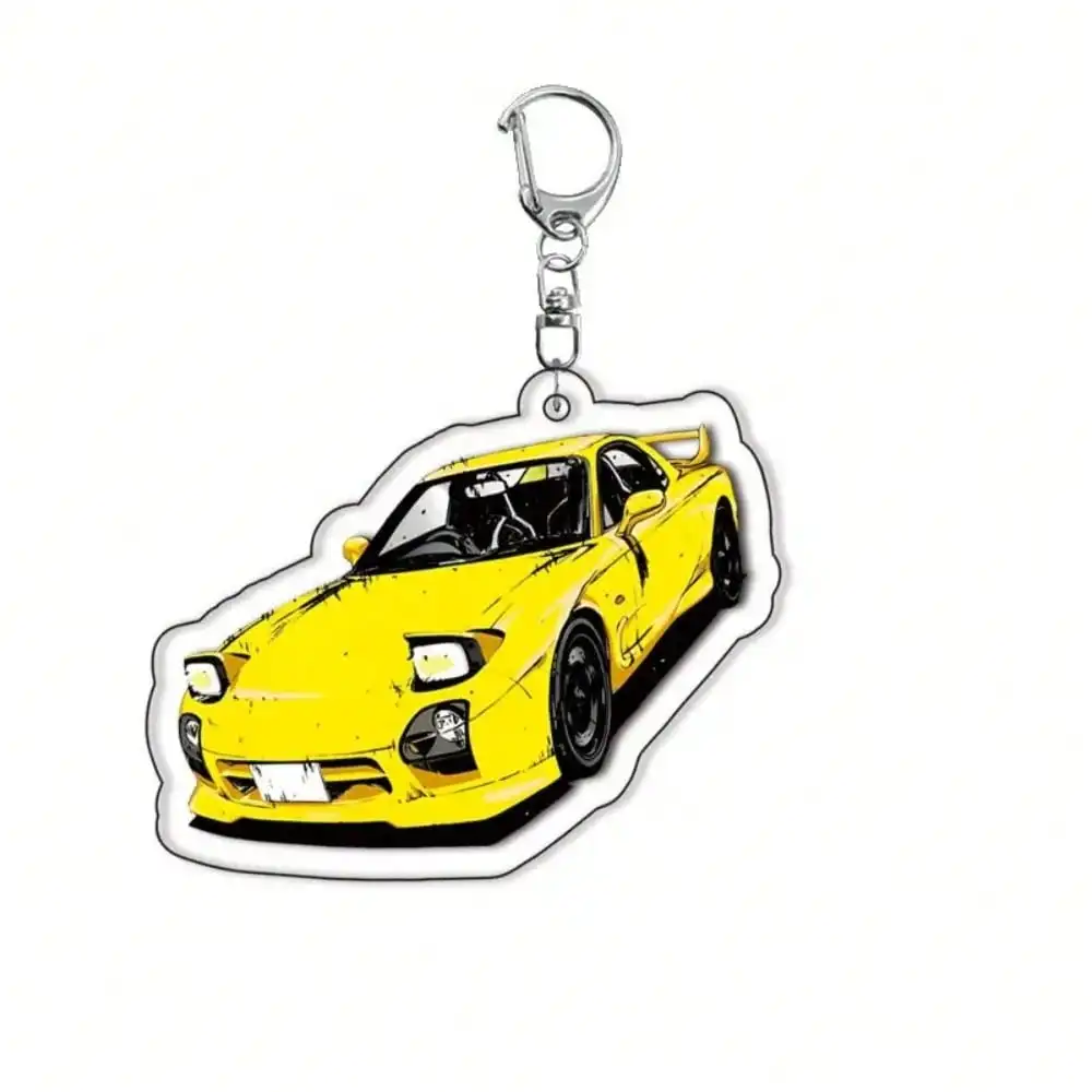 Speed ​​racing 2D Flat Keychain Suitable for Accessories Bags Cyclist Pendants Keychains Key Rings and Gifts for Car Enthusiasts