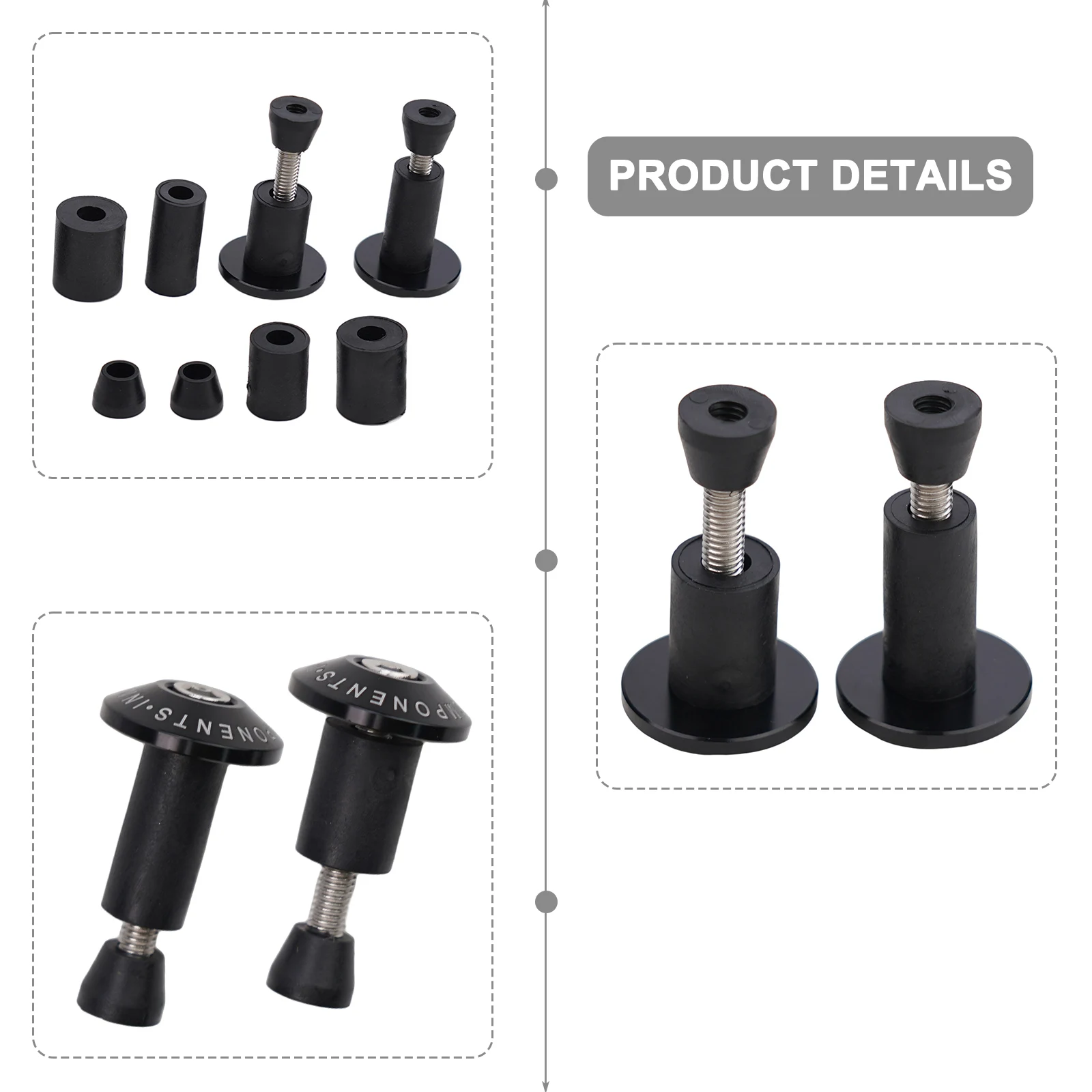 Motorcycle Handlebar Bar End 2 Pieces CNC Aluminum 22mm Diameter Compatible with 7/8 Inch Motorcycle Hand Grips