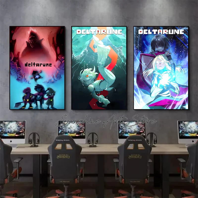 Deltarune Video Game Wall Art Gamer Gift Deltarune Role Playing Game Fans Artwork Poster Canvas Painting Wall Picture Home Decor