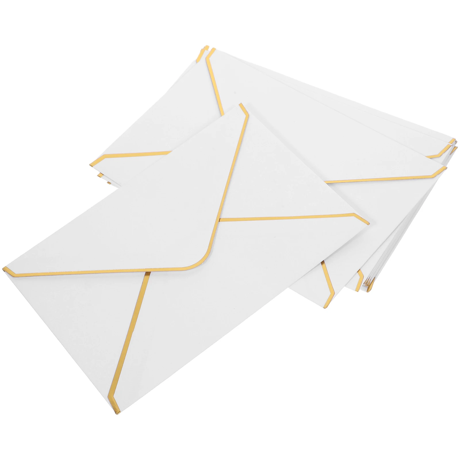 

50 Pcs Edge Envelopes Decorative Blank Wedding Business Cards Empty Invitations Party Supply Storage Smooth Packing