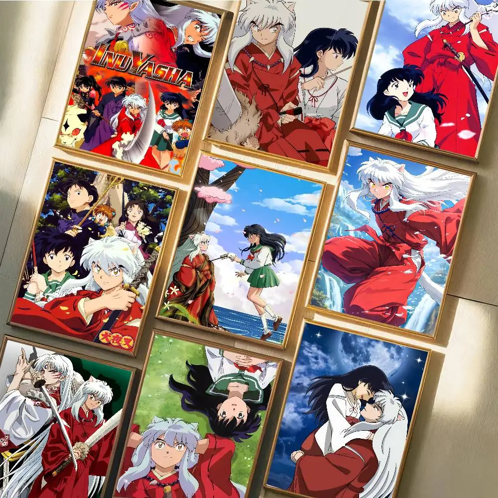 InuYasha Poster Self-adhesive Art Waterproof Paper Sticker Coffee House Bar Room Wall Decor