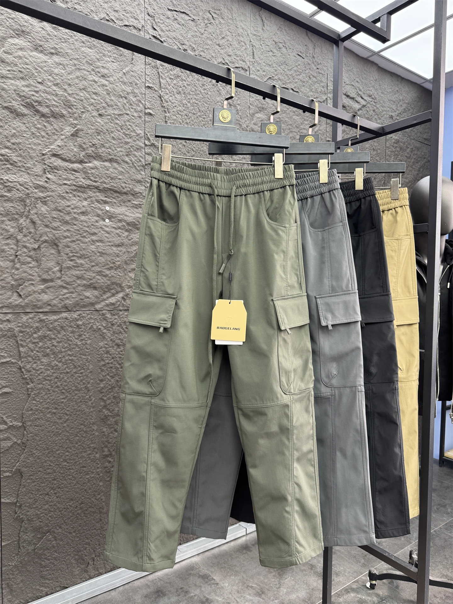 

Comfortable Thiened Straight Leg Men's Casual Pants SVIP3D 3D Function Workwear Loose Fit Pure Color Autumn Faion