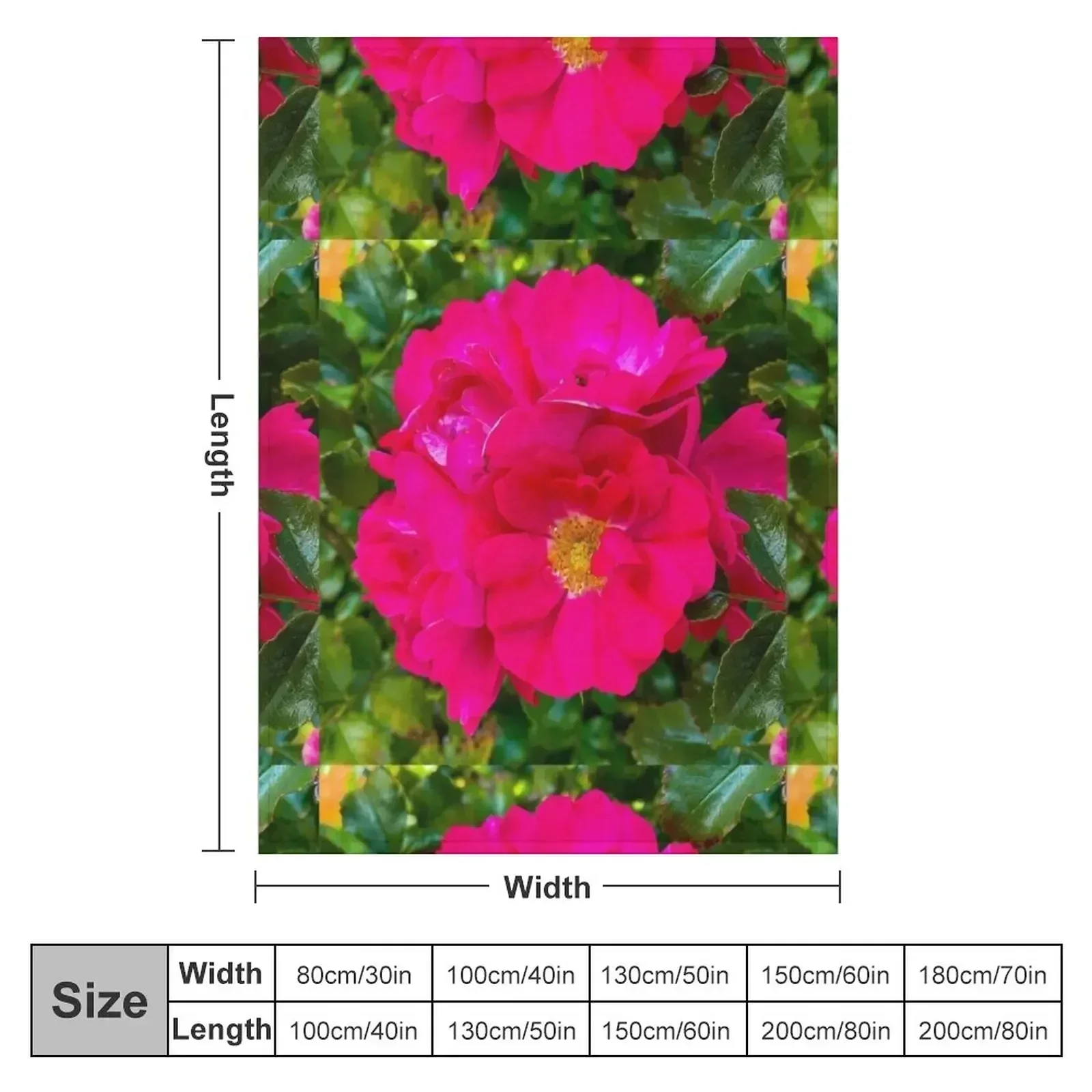 New Bright Pink Roses Are My Favourite Throw Blanket Large Hairys Flannels Travel Shaggy Summer Blankets