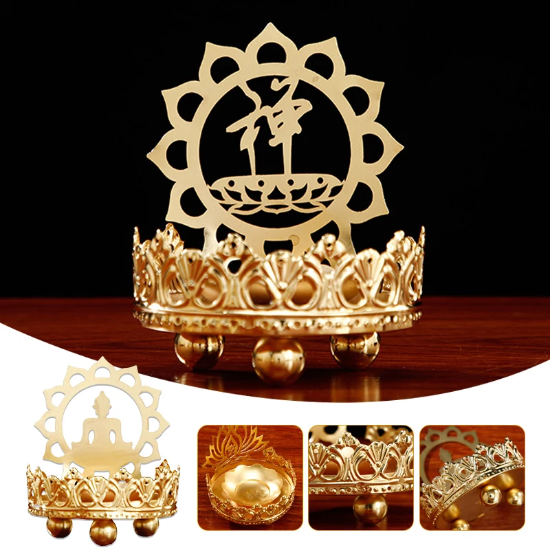 

Ретро тибетский Будда масляная лампа подсвечник топленое стекло держатель лампы подсвечник для домашнего украшения стола украшения буддийские подарки