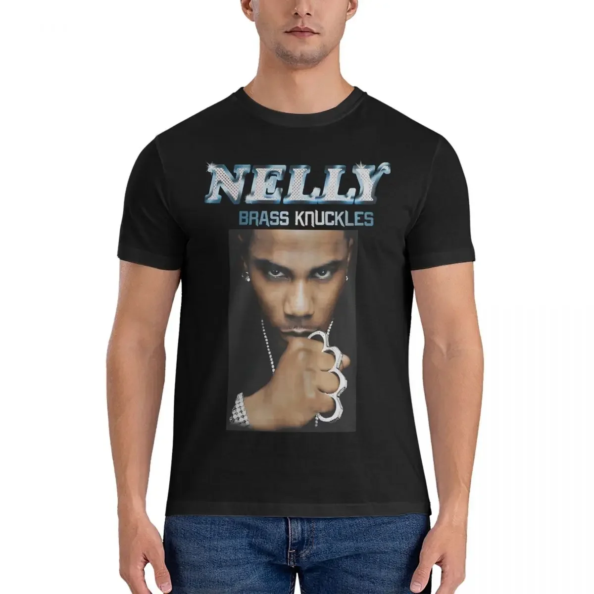 Funny Rock Fan T-Shirt for Men Crew Neck Pure Cotton T Shirt N-Nelly Short Sleeve Tees Gift Idea Clothes