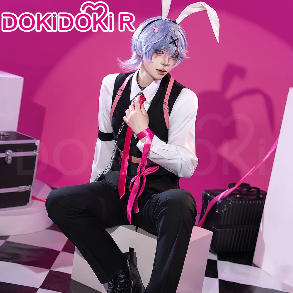 متوفر في المخزون أزياء Mikuu Doujin التأثيرية 【S-3XL】DokiDoki-R Mikku أزياء تنكرية بفتحة أرنب للرجال Ver Halloween #3