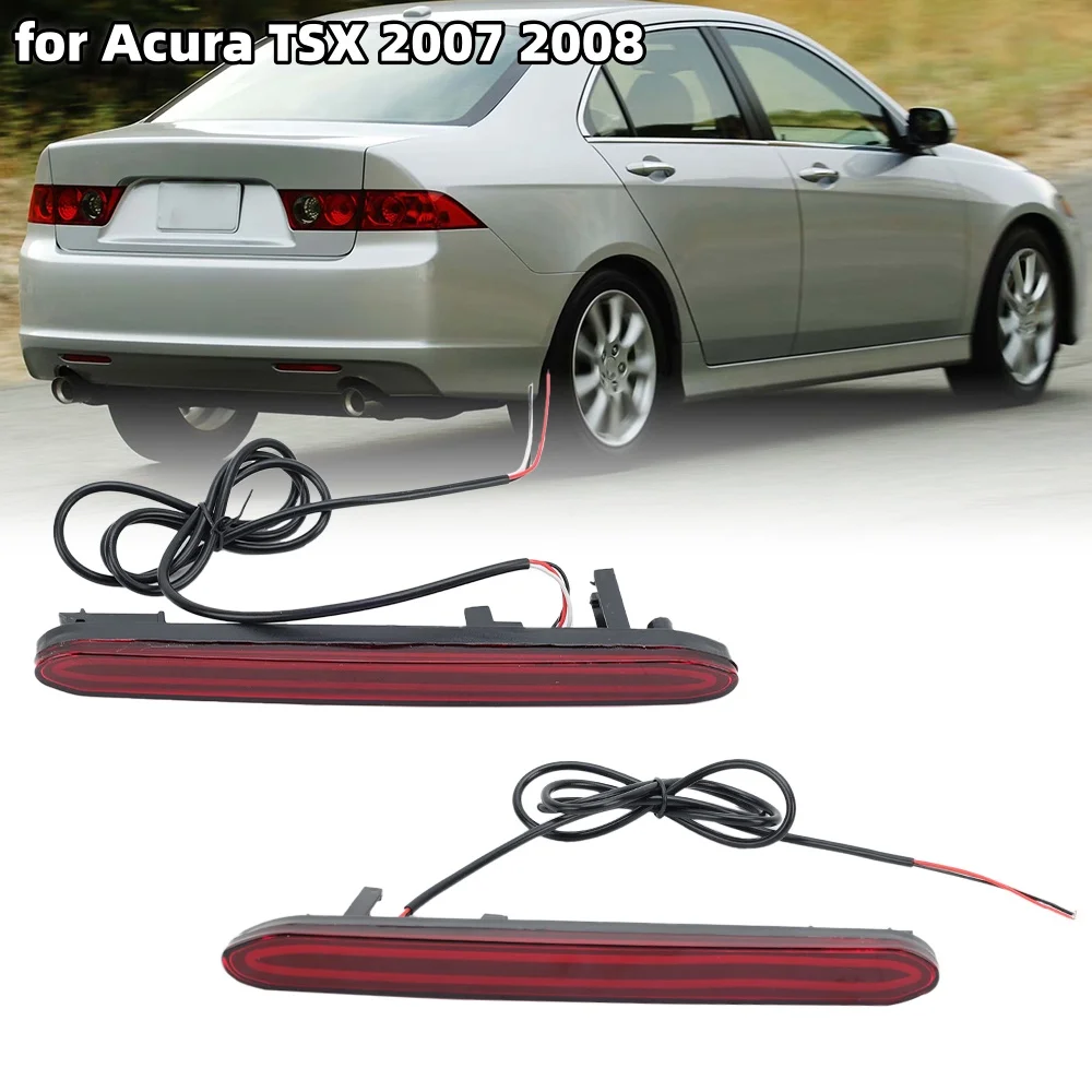 

2Pc Led Rear Bumper Reflector Lights Assemblies for Honda Accord Odyssey CR-V Element Brake Tail Light for Acura TSX Foglight
