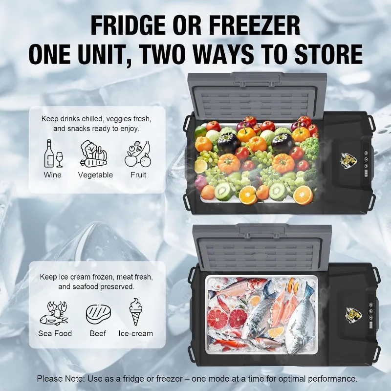 12 Volt Car Refrigerator, 16 Quart Electric Cooler, Portable Car Fridge for Outdoor Camping Travel, 12V/24V DC 110 image 3