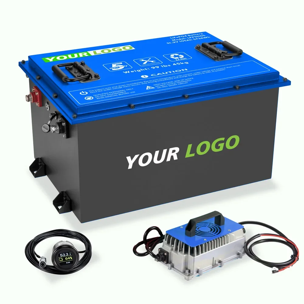 EU-Lager 48 V 100 Ah Batterie Golfwagen 48 Volt 72 Volt 72 V 150 Ah Lithium-Ionen-Batteriegehäuse Gehäuse Messgerät elektrischer Golfwagen