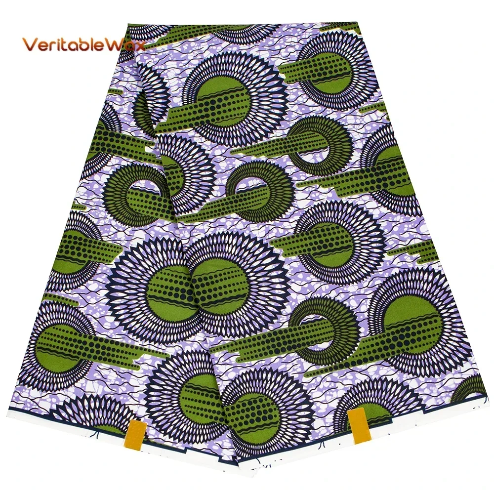 2023 Africa Nigeria George Batik Fabric Real Wax Patchwork Sewing Dress Craft Cloth Polyester High Quality Ankara Tissu N-22