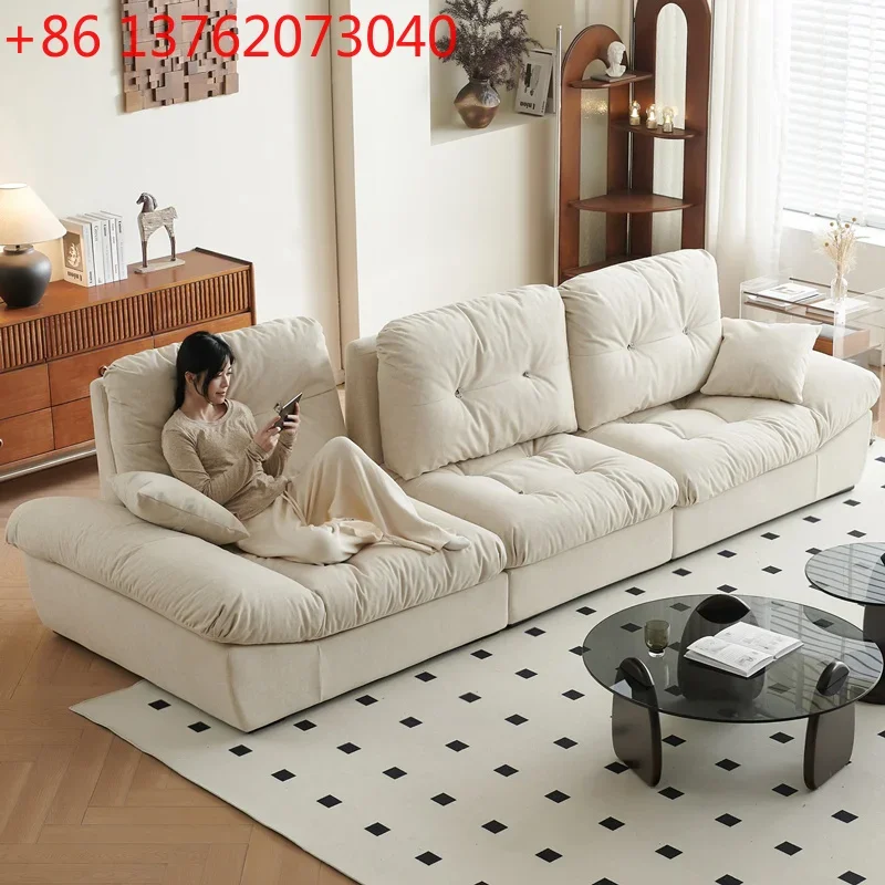 Pliable White Living Room Sofas European Designer Minimalist Nordic Living Room Sofas Lazy Modern Divani Soggiorno Furniture