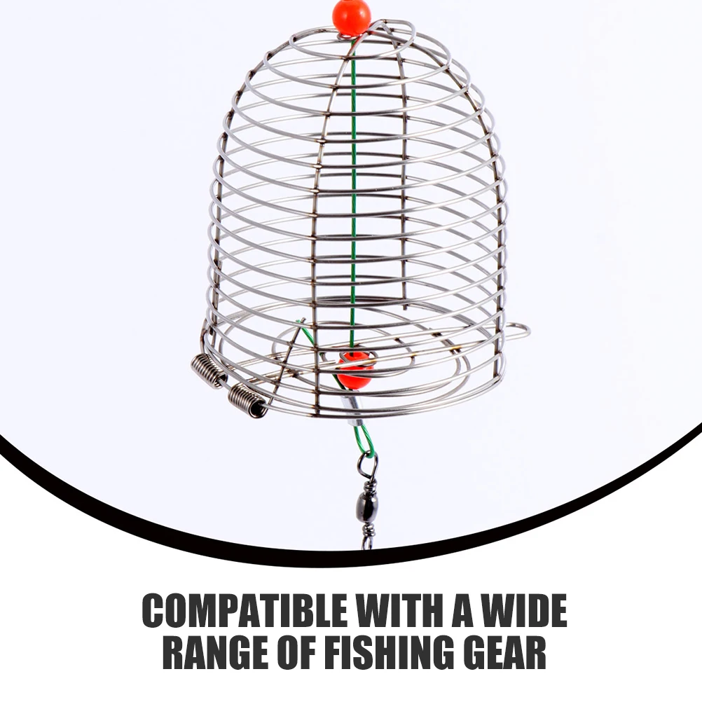 

Bait Cage Thrower Gear Container with Compartments Fish Holder for Fishing Feeder Device