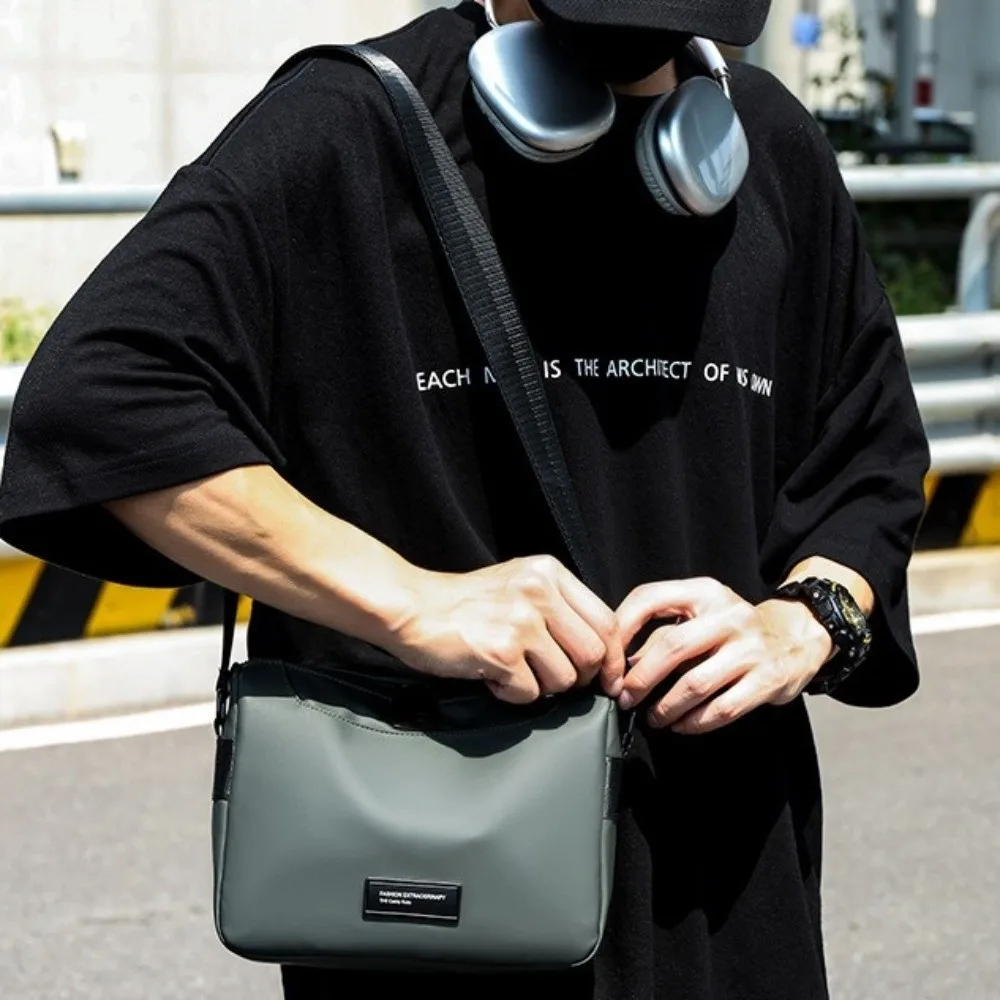 Waterproof Men Crossbody Bag Large Capacity with Multiple Pockets Student Shoulder Bag Phone Pouch Multi-functional