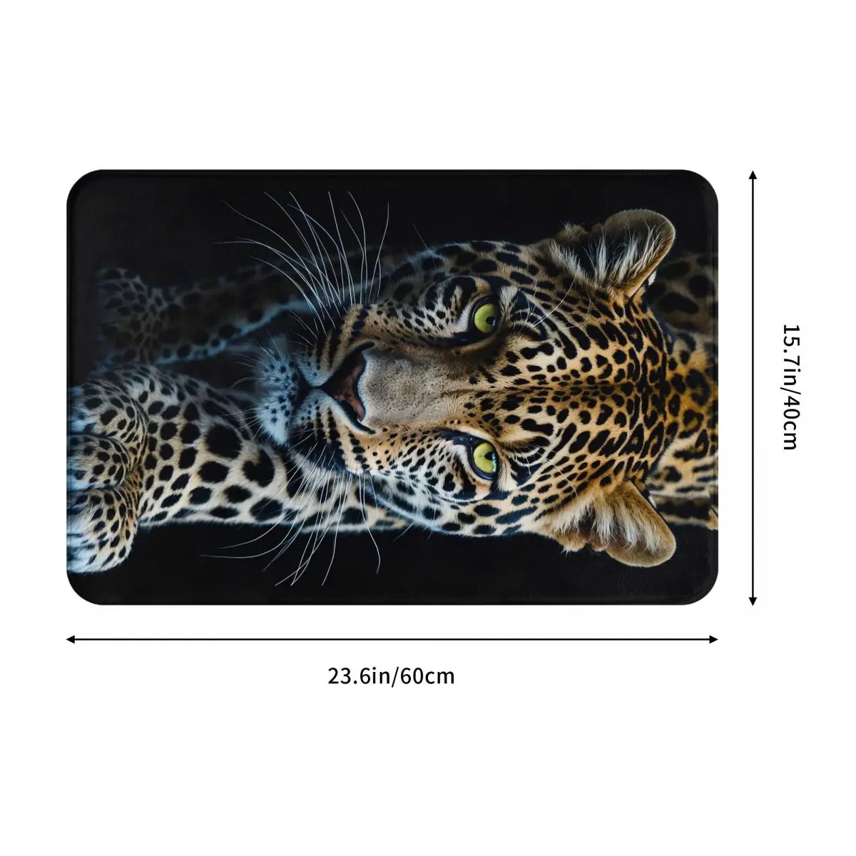 Leopard Face Print Doormat Sand Scraping Carpet Rug Kitchen Entrance Home Floor Mat for Balcony Footpad Mats