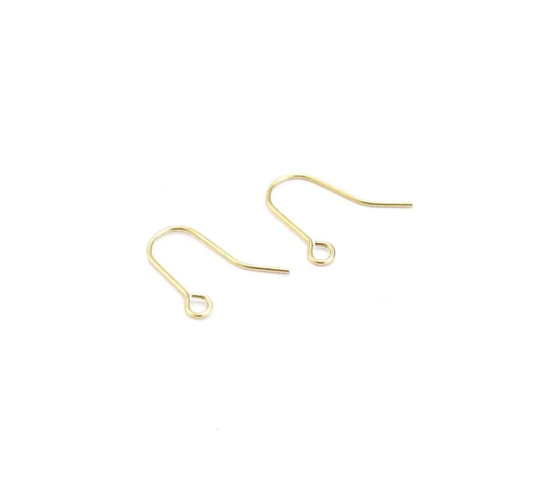 100pcs Brass Earring Wires, Earrings Making, U shaped Ear Hooks, Brass Earrings, Jewelry Supplies, 16x14mm R210