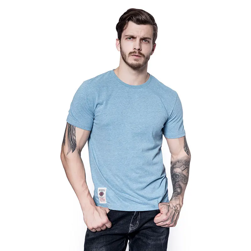 Men\'s t-shirt New Summer cotton white solid t shirt men causal o-neck basic tshirt male high quality classical tops