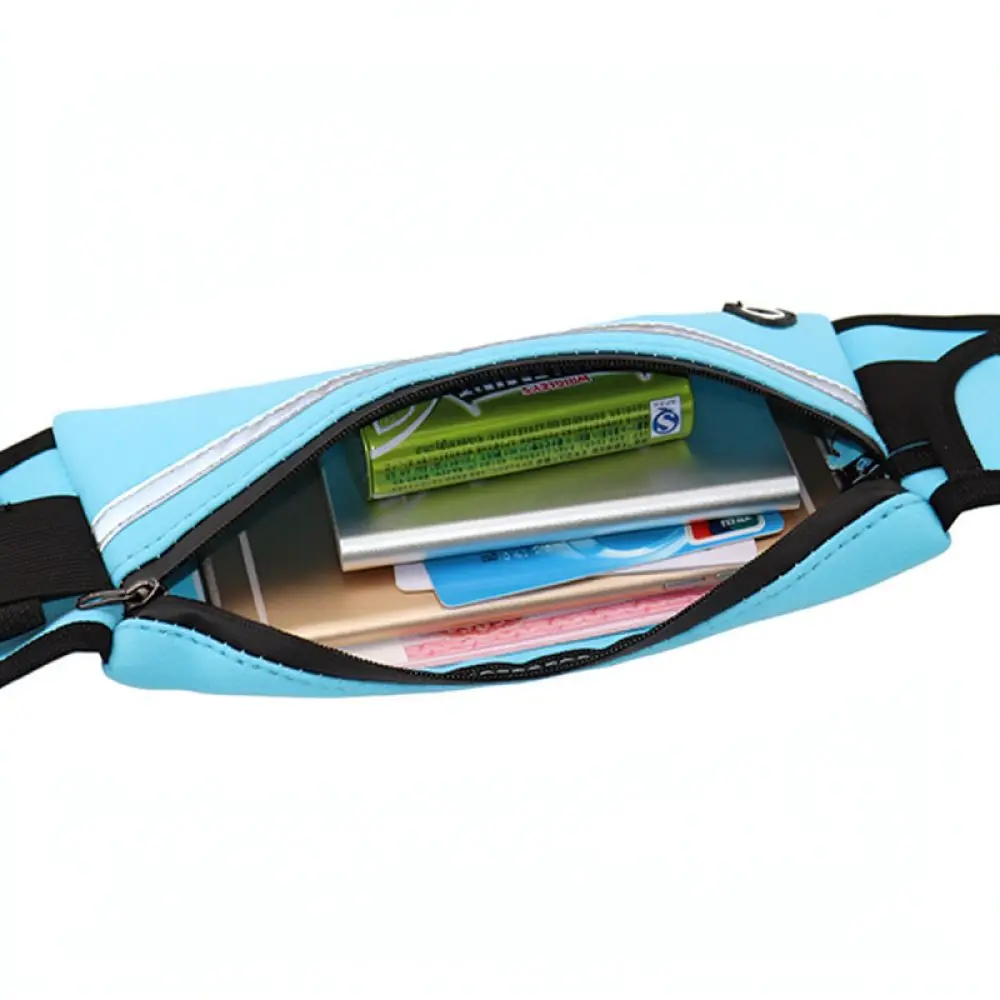 Slim Sports Waist Pack Nylon Running Pouch Waterproof Phone Belt Adjustable Reflective Gear For Fitness Workout Marathon